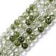 K9 filo di perle di quarzo lodolite verde imitazione vetro/quarzo da giardino GLAA-G086-02A-1