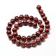 Natürliche rote Jaspis runde Perle Stränge G-P072-19-10mm-2