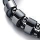 Non-Magnetic Synthetic Hematite Beaded Stretch Bracelets BJEW-H589-03-3