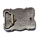 Alloy Rectangle with Cross Belt Buckles RELI-PW0001-115-3