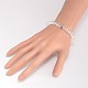 Korean Elastic Thread Glass Beaded Stretch Bracelet Making BJEW-JB02167-04-3