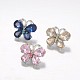 Eco-Friendly Butterfly Zinc Alloy Rhinestone Jewelry Snap Buttons SNAP-M065-46-NR-1
