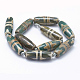 Brins de perles dzi double tigre en agate naturelle de style tibétain TDZI-K001-A-01N-2