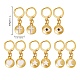 5Pairs 5 Styles Brass Huggie Hoop Earrings EJEW-SZ0001-26G-2