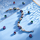 Superfindings 30pcs 5 perles européennes en alliage de couleur arc-en-ciel de style FIND-FH0003-54-4