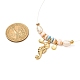 Colliers pendentif étoile de mer et hippocampe et coquillage pour adolescente femme NJEW-JN03715-01-5