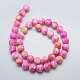 Synthetic Ocean White Jade Beads Strands G-L019-6mm-02-3