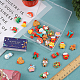 SUNNYCLUE 1 Box 32Pcs 16 Styles Christmas Charms Bulk Xmas Charm Resin Cartoon Gingerbread Man Tree Snowman Mixed Colorful Deer Pink House Charm for Jewelry Making Charms Findings DIY Necklace Earring RESI-SC0002-52-3
