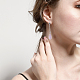 Olycraft 20pcs Wassertropfen Anhänger Kristallperlen Anhänger Charms Strass Tränenanhänger platinierte facettierte Glaskristall für Frauen Halskette und Ohrringe machen - rosa RGLA-OC0001-19D-7