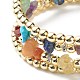Hématite synthétique et éclats de pierre mélangés perlés bracelet multi-brins style wrap pour femme BJEW-JB08684-5