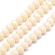 Imitation Jade Glass Faceted Rondelle Beads Strands X-GLAA-F001-6x4mm-14-2