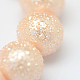 Baking Painted Textured Glass Pearl Bead Strands DGLA-S112-8mm-M-6