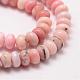 Rondelle Natural Pink Opal Beads Strands G-K071-01A-3