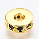 Brass Micro Pave Cubic Zirconia Beads ZIRC-Q013-138G-1