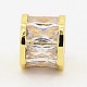 Clear CZ Jewelry Findings Brass Micro Pave Cubic Zirconia Beads ZIRC-M015-05G-NR-1