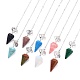 Natural & Synthetic Mixed Stone Hexagonal Pointed Dowsing Pendulums G-A024-B-2