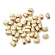 CCBプラスチックビーズ  長方形  ゴールドカラー  5x3x3mm  穴：1.8mm CCB-H001-07G-1