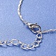 Platinum Tone Iron Chain Pendant Necklaces X-NJEW-M145-04E-3