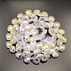 Triangle Electroplate AB Color Plated Glass Beads Strands EGLA-P014-AB01-1