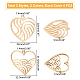 DICOSMETIC 16Pcs 4 Style Stainless Steel Ocean Wave in Heart Pendants Heart with Rainbow Pendant Heart Shape Hawaii Pendant Beach Wave Charm Ocean Lover Charm Filigree Charms for Jewelry Making STAS-DC0001-06-6