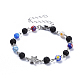 Bracelets de perles de pierre de lave naturelle BJEW-JB04425-1