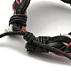 Verstellbare geflochtene Armbänder aus PU-Leder mit gewachster Kordel BJEW-F468-02-4