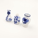 Сине-белая фарфоровая ваза с миниатюрными украшениями BOTT-PW0001-151-3