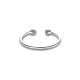 Shegrace simple 925 anillos de puño de torsión de plata esterlina JR95A-1