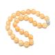 Colliers de perles en jade topaze naturelle G-T015-E03-1