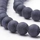 Chapelets de perles en pierre d'or bleue synthétique G-T106-008A-2