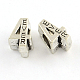 Number 4 with Word Ever Alloy European Beads TIBEP-R336-110AS-FF-1