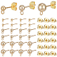 PH PandaHall 120pcs(60 Pairs) 3 Sizes Stud Earring with Loop FIND-AR0003-85-1