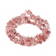 Natürlichen Erdbeere Quarz-Chip Bead Stränge X-G-M205-56-4