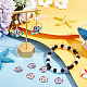 Sunnyclue 40 pièces 2 couleurs cuisson pendentifs en émail peint en alliage ENAM-SC0003-14-4