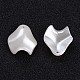 Absプラスチック模造パールのチャーム  ホワイト  15.5x14~15x5~5.5mm  穴：1.5mm  約204個/50g SACR-L001-01-2