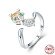 925 кольцо из стерлингового серебра RJEW-FF0010-04P-1