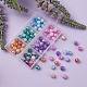 Hebras de perlas de vidrio craqueladas pintadas para hornear opacas de 6 color EGLA-YW0001-21-6