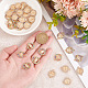 GOMAKERER 40Pcs 2 Styles Flat Round Alloy Connector Charms FIND-GO0001-33-3