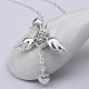 Fashion Silver Color Plated Brass Micro Pave Cubic Zirconia Pendant Necklace for Ladies NJEW-BB08792-3