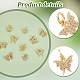 PandaHall Elite 10Pcs 5 Style Brass Micro Pave Clear Cubic Zirconia Charms KK-PH0006-04-4