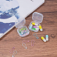 Benecreat 24 paquet rectangle de boîtes de rangement en plastique transparent pour perles avec couvercles rabattables pour petits accessoires pilules herbes minuscules perles de bijoux trouvailles - 1.38x1.38x0.7 (3.5cmx3.5cmx1.8cm) CON-BC0004-09-6