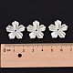 Tappi di perline con perla imitazione plastica a fiore singolo in petalo OACR-R016-21-4