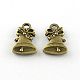 Tibetan Style Alloy Small Bell Pendants TIBEP-R343-02AB-FF-1