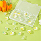SUNNYCLUE 1 Box 30Pcs 3 Styles Easter Beads Bunny Beads Chicken Rabbit Eggs Carrot Vegetable Bead Spring Acrylic Cartoon Spacer Loose Bead for Jewelry Making Necklace Bracelet Earring Women DIY Crafts OACR-SC0001-13-6