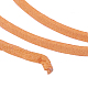 3x1.5 mm arancione cavo di pelle scamosciata del faux piatto X-LW-R003-37-3