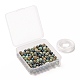 100pcs 8mm perles rondes en chrysocolle naturelle DIY-LS0002-21-7