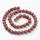 Natürliche rote Jaspis runde Perlen Stränge X-GSR011-3