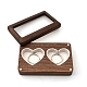 Boîtes de rangement rectangulaires en bois pour bagues de mariage PW-WG62632-03-1