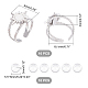 UNICRAFTALE 10 Sets DIY Sun Finger Ring Making Kits 304 Stainless Steel Open Cuff Finger Ring Enamel Settings with Glass Cabochons Metal Finger Rings for Women Jewlery Making DIY-UN0003-57-6