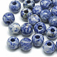 Perles de jaspe tache bleue naturelle X-G-T092-14mm-11-1